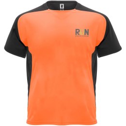 Bugatti sportowa koszulka unisex z krótkim rękawem fluor orange, czarny (R63999A3)