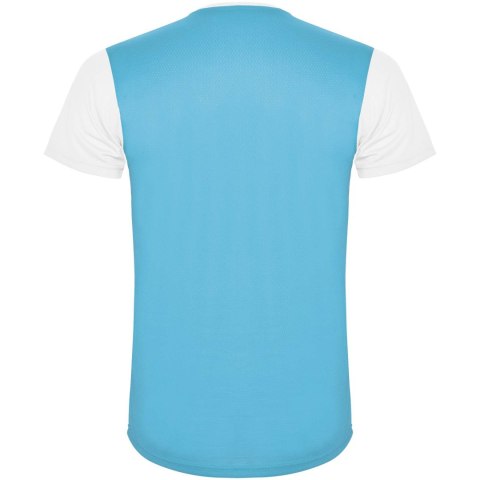 Detroit sportowa koszulka dziecięca z krótkim rękawem biały, turkusowy