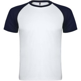 Indianapolis sportowa koszulka unisex z krótkim rękawem biały, navy blue (R66508A1)