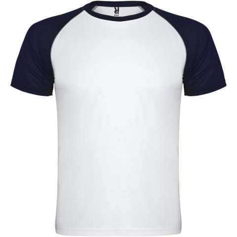 Indianapolis sportowa koszulka unisex z krótkim rękawem biały, navy blue (R66508A2)