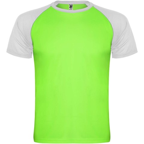 Indianapolis sportowa koszulka unisex z krótkim rękawem fluor green, biały (R66509J1)