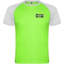 Indianapolis sportowa koszulka unisex z krótkim rękawem fluor green, biały (R66509J2)