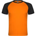 Indianapolis sportowa koszulka unisex z krótkim rękawem fluor orange, czarny (R66509A1)