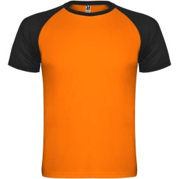 Indianapolis sportowa koszulka unisex z krótkim rękawem fluor orange, czarny (R66509A1)