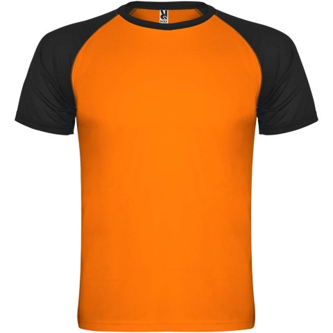 Indianapolis sportowa koszulka unisex z krótkim rękawem fluor orange, czarny (R66509A1)