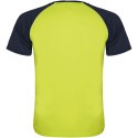 Indianapolis sportowa koszulka unisex z krótkim rękawem fluor yellow, navy blue (R66509I2)