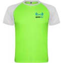 Indianapolis sportowa koszulka dziecięca z krótkim rękawem fluor green, biały (K66509JH)