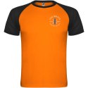 Indianapolis sportowa koszulka dziecięca z krótkim rękawem fluor orange, czarny (K66509AD)