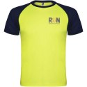 Indianapolis sportowa koszulka dziecięca z krótkim rękawem fluor yellow, navy blue (K66509ID)