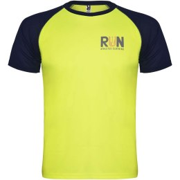 Indianapolis sportowa koszulka dziecięca z krótkim rękawem fluor yellow, navy blue (K66509IM)