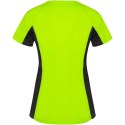 Shanghai sportowa koszulka damska z krótkim rękawem fluor green, czarny (R66489G1)