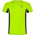 Shanghai sportowa koszulka dziecięca z krótkim rękawem fluor green, czarny (K65959GD)