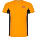 Shanghai sportowa koszulka dziecięca z krótkim rękawem fluor orange, czarny (K65959AD)