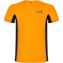 Shanghai sportowa koszulka dziecięca z krótkim rękawem fluor orange, czarny (K65959AH)