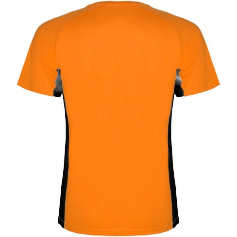 Shanghai sportowa koszulka dziecięca z krótkim rękawem fluor orange, czarny