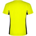 Shanghai sportowa koszulka dziecięca z krótkim rękawem fluor yellow, czarny (K65958YD)