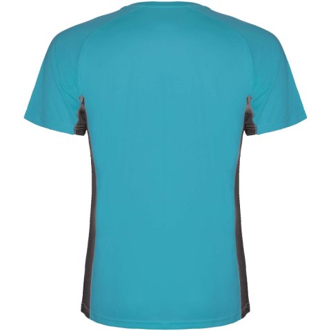 Shanghai sportowa koszulka dziecięca z krótkim rękawem turkusowy, dark lead