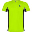 Shanghai sportowa koszulka męska z krótkim rękawem fluor green, czarny (R65959G1)