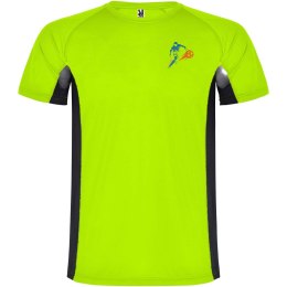 Shanghai sportowa koszulka męska z krótkim rękawem fluor green, czarny (R65959G2)