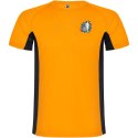 Shanghai sportowa koszulka męska z krótkim rękawem fluor orange, czarny (R65959A1)