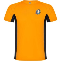 Shanghai sportowa koszulka męska z krótkim rękawem fluor orange, czarny (R65959A2)