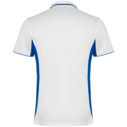 Montmelo koszulka polo unisex z krótkim rękawem biały, błękit królewski (R04218Q1)