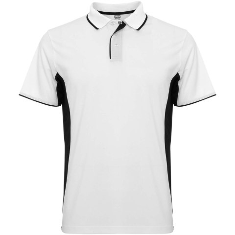 Montmelo koszulka polo unisex z krótkim rękawem biały, czarny