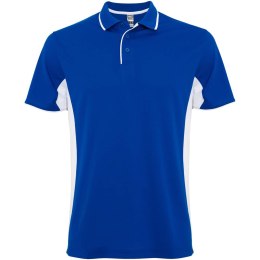 Montmelo koszulka polo unisex z krótkim rękawem błękit królewski, biały (R04218C6)