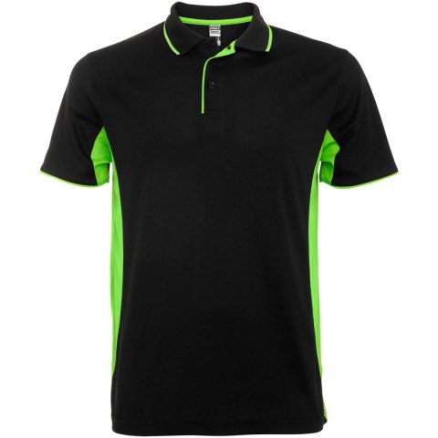 Montmelo koszulka polo unisex z krótkim rękawem czarny, limonka (R04218P1)