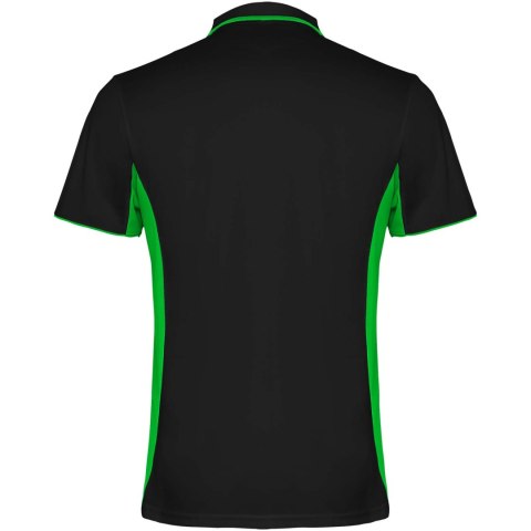 Montmelo koszulka polo unisex z krótkim rękawem czarny, limonka