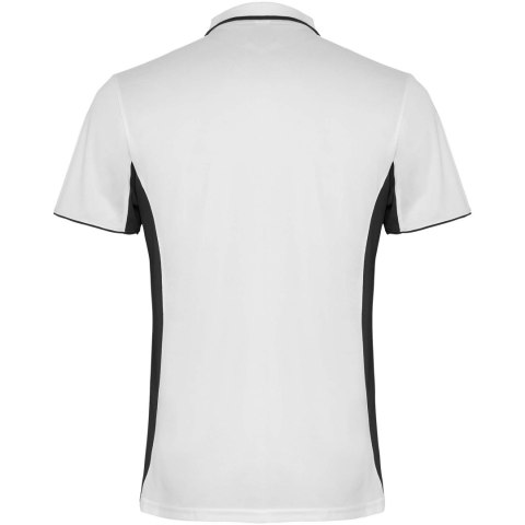Montmelo koszulka polo unisex z krótkim rękawem biały, czarny