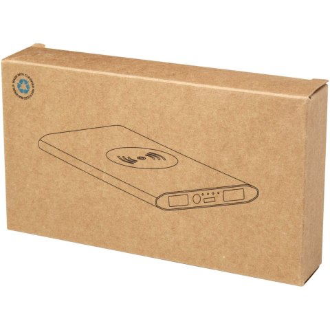 Juice bezprzewodowy powerbank o pojemności 8000 mAh Type-C z aluminium pochodzącego z recyklingu czerwony