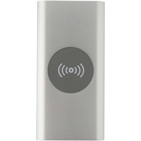 Juice bezprzewodowy powerbank o pojemności 8000 mAh Type-C z aluminium pochodzącego z recyklingu srebrny