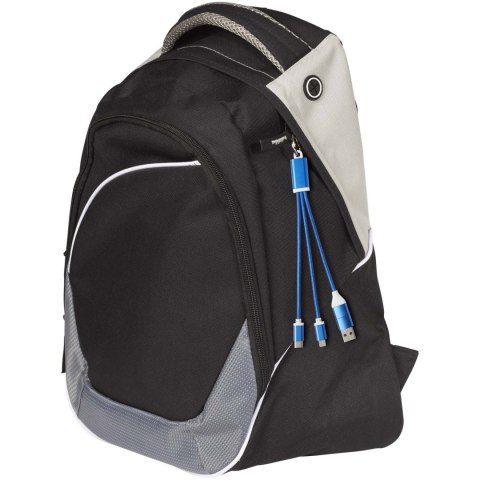 Metal kabel do ładowania 4 w 1 z aluminium z recyklingu z łańcuchem do kluczy błękit królewski