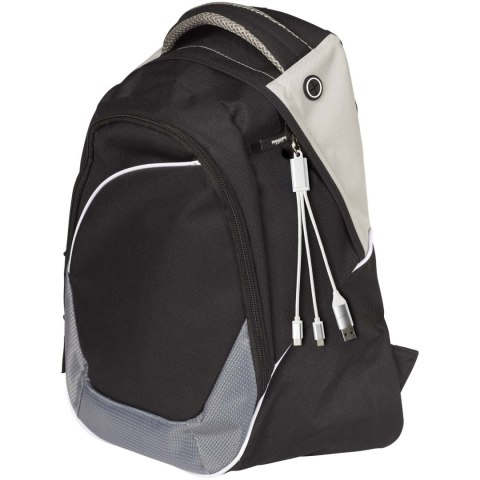 Metal kabel do ładowania 4 w 1 z aluminium z recyklingu z łańcuchem do kluczy srebrny