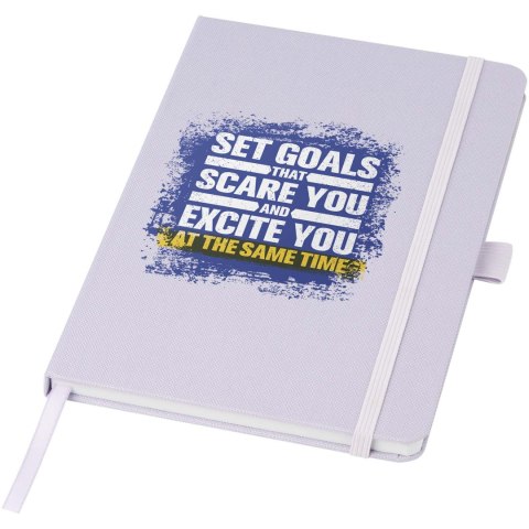 Notatnik w formacie A5 z papieru z recyklingu z okładką z plastiku z recyklingu Honua liljowy