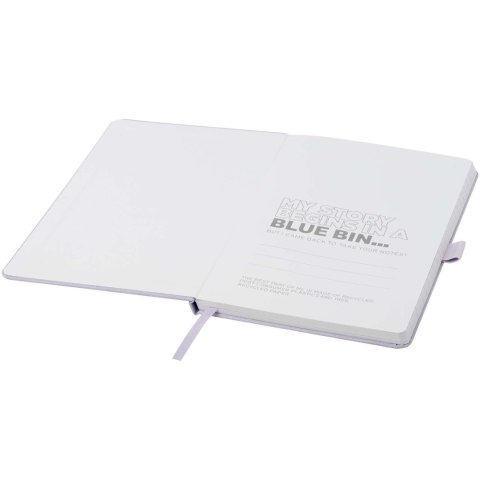 Notatnik w formacie A5 z papieru z recyklingu z okładką z plastiku z recyklingu Honua liljowy