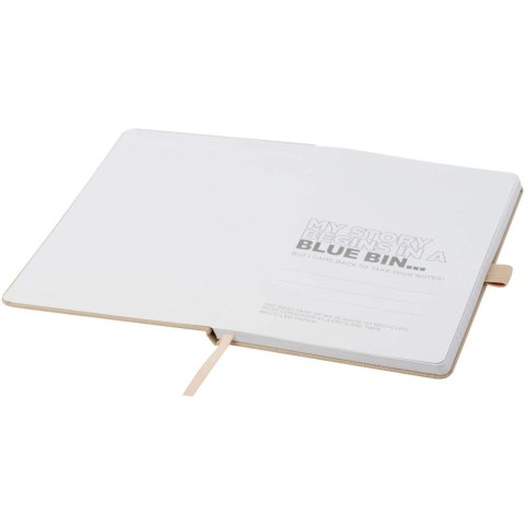 Notatnik w formacie A5 z papieru z recyklingu z okładką z plastiku z recyklingu Honua oatmeal