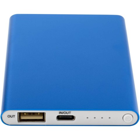 Pep powerbank o pojemności 4000 mAh Type-C z aluminium pochodzącego z recyklingu błękit królewski