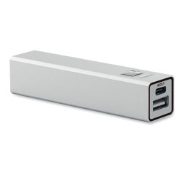 Power bank 2600 mAh srebrny mat (MO2374-16)