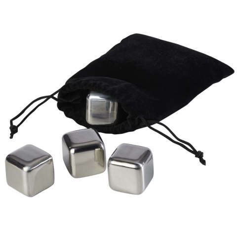 Froz zestaw kostek lodu ze stali nierdzewnej czarny, srebrny