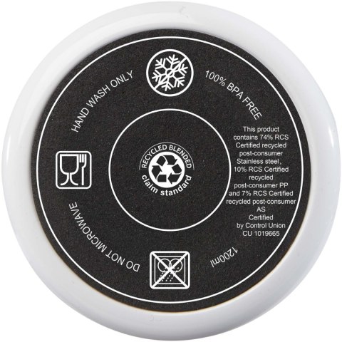 Melbourne kubek ze słomką z certyfikatem RCS 1200 ml biały