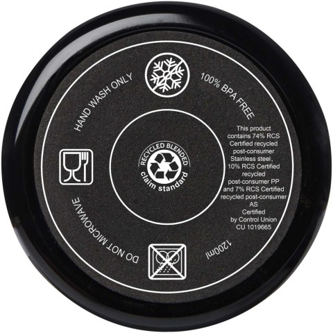 Melbourne kubek ze słomką z certyfikatem RCS 1200 ml czarny