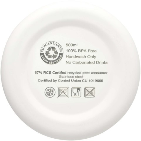 Spring miedziana butelka próżniowa z certyfikatem RCS 500 ml biały