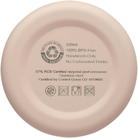 Spring miedziana butelka próżniowa z certyfikatem RCS 500 ml pale blush pink