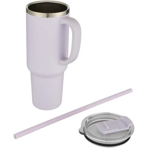 Sydney miedziany kubek próżniowy z podwójnymi ściankami, ze słomką, z certyfikatem RCS 1200 ml fioletowy