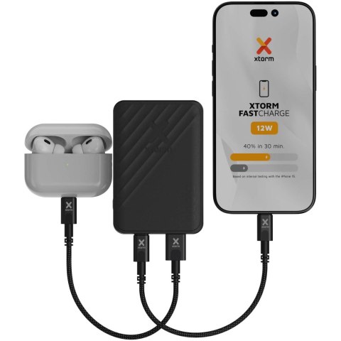 Xtorm Go2 powerbank 12 W 5000 mAh z szybkim ładowaniem czarny