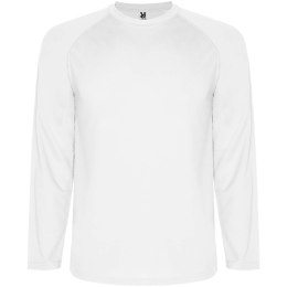 Montecarlo long sleeve kids sports t-shirt biały