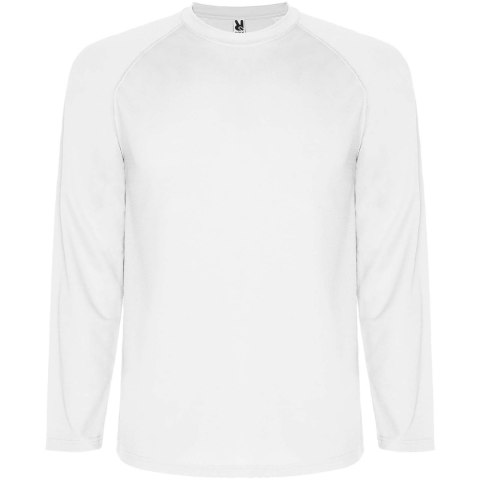 Montecarlo long sleeve kids sports t-shirt biały
