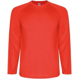 Montecarlo long sleeve kids sports t-shirt czerwony (K04154IM)